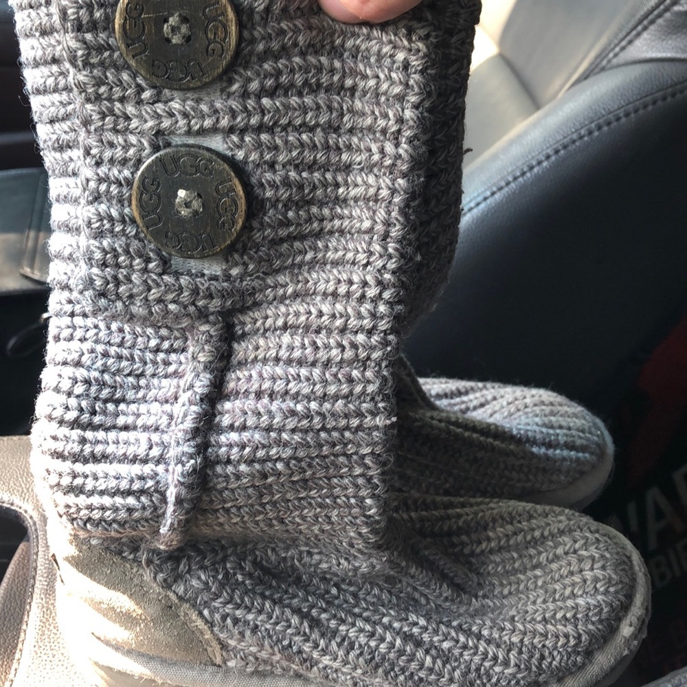 Ugg Cardy tall grey knit boots